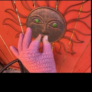 Two Finger Gloves, dusty rose color